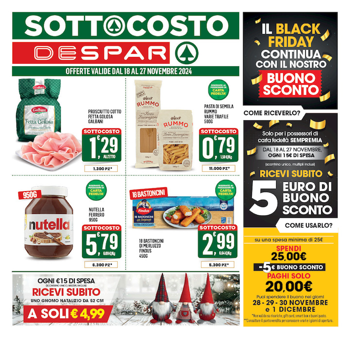 Sotto Costo BLACK FRIDAY