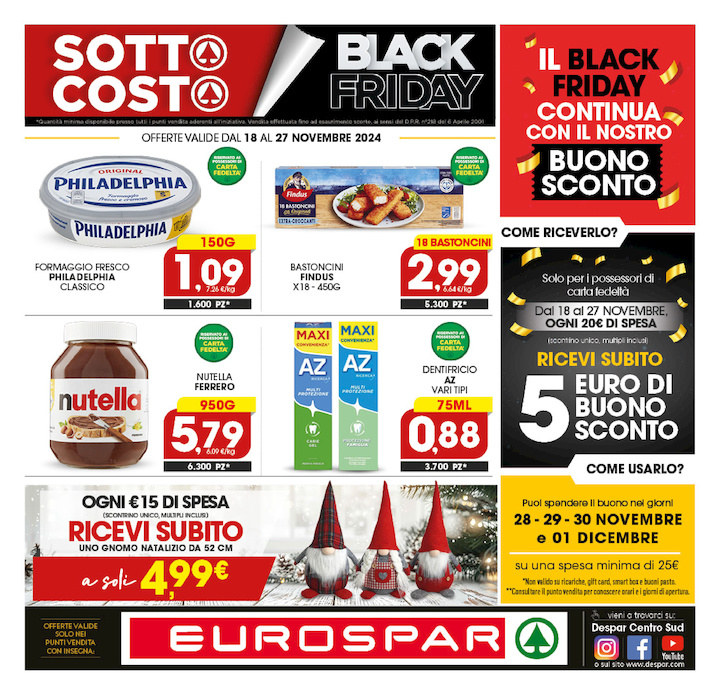 Sotto Costo BLACK FRIDAY