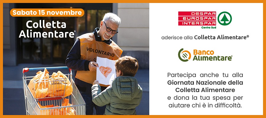 15 Novembre 2025: DESPAR CENTRO SUD ADERISCE ALLA COLLETTA ALIMENTARE 15 Novembre 2025: DESPAR CENTRO SUD ADERISCE ALLA COLLETTA ALIMENTARE